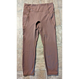 NEW Zuda sz M Athletic Sports Leggings tight brown compression 4424